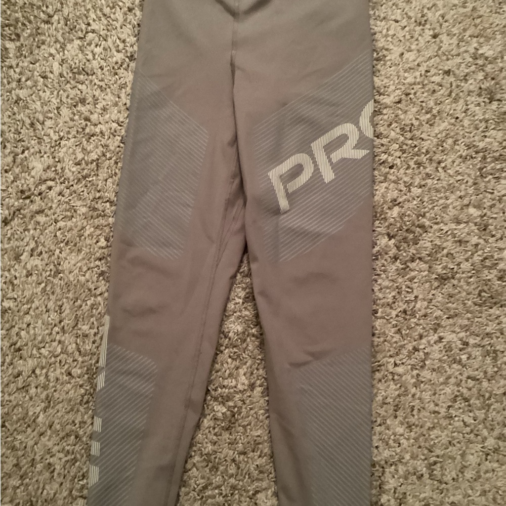 Nike Gray Pro Leggings with Matte Finish